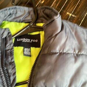 London Fog Kids Jacket - Gray with Neon Yellow Lining